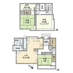 朝日ケ丘戸建の物件間取画像